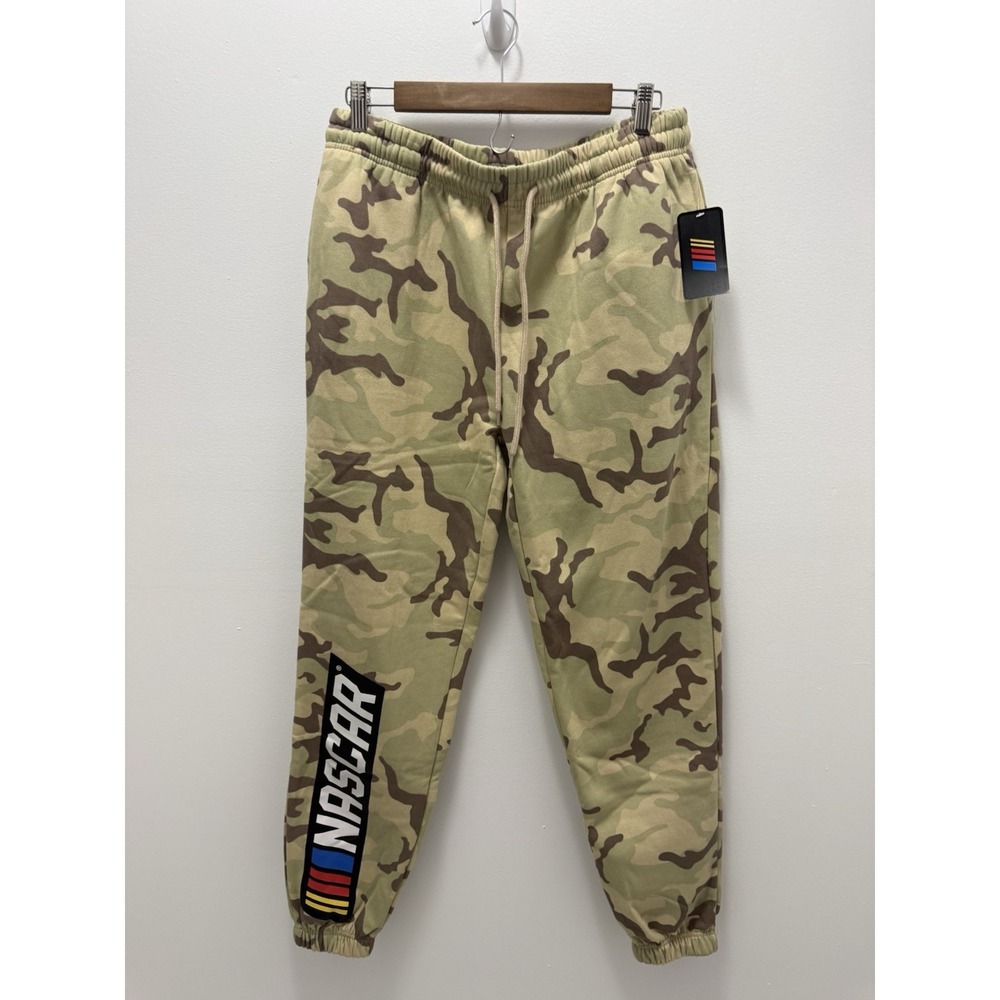 NASCAR Camo Jogger Sweatpants – Size Medium – Fleece Lined – Elastic Waist